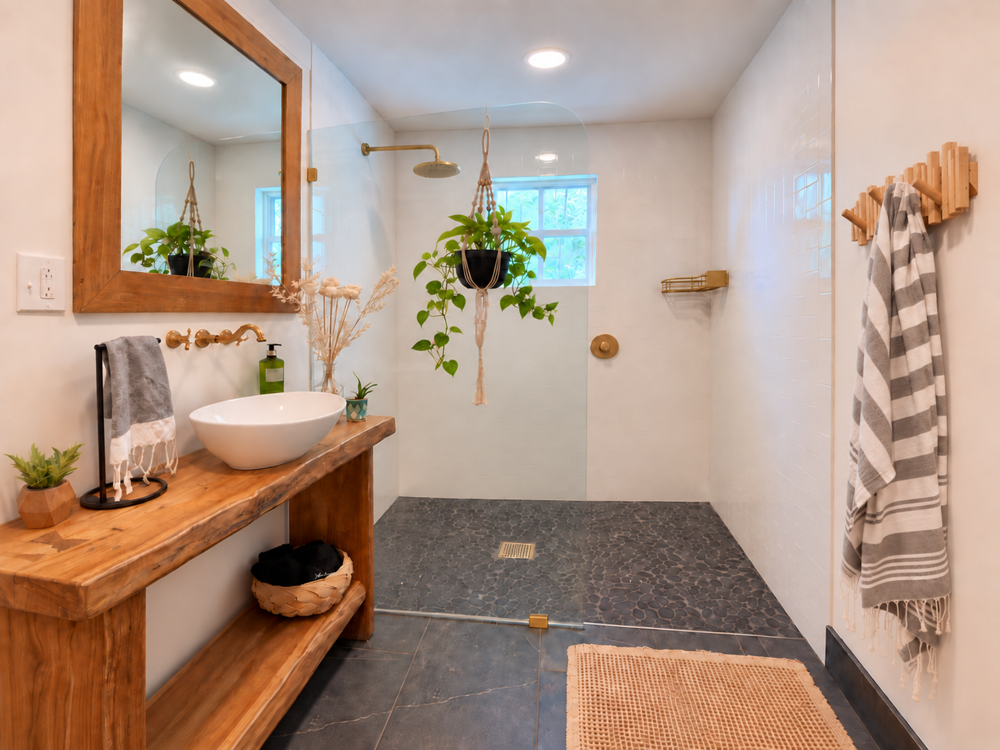Bathroom after renovation by Madeira Studios